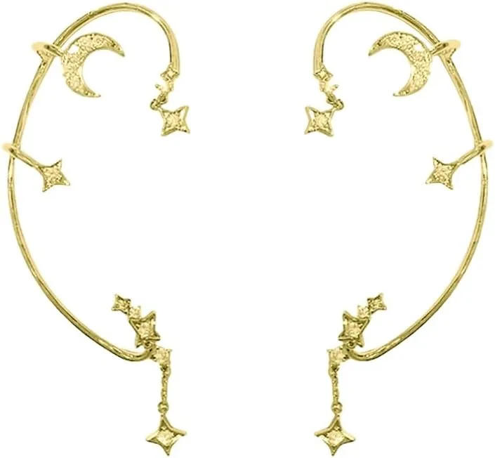 2PCS Women's Clip-On Earrings Hook Without Pierced