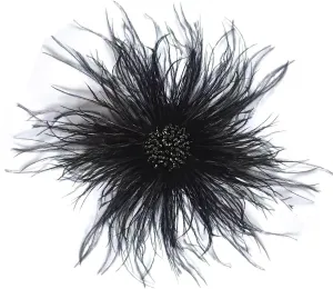 8inches Extra large feather and crystal brooch, Wedding or gala guest, Gift for her