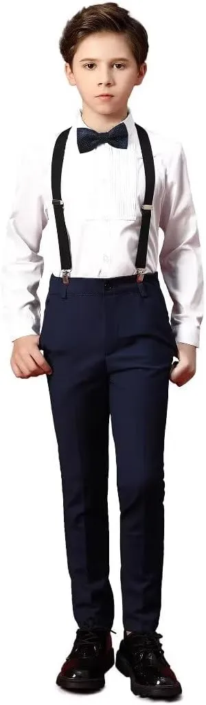 Boy Formal Suit Set Toddler Boy Suspender Outfit