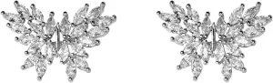 Butterfly Ear Cuff for Women Non Piercing Cubic Zirconia Crystal Butterfly Crawler Cuff Earrings Rhinestone Cartilage Clip On Wrap Earrings Dainty Jewelry Gifts