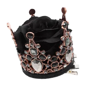 Crown Hair Clip with Rhinestones for Women Elegant Bridal Headdress for Parties Weddings Durable Crown Shaped Accessory Chic Hair Styling for All Ages for Halloween Special Events
