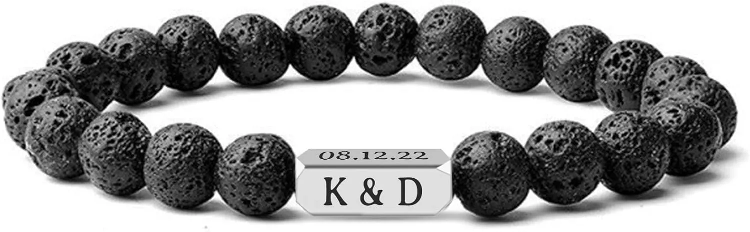 Custom Bracelets Personalized Bracelets for Women Men Handmade Bracelets Friendship Bracelets Beads ID Bracelet Customized Jewelry Gift