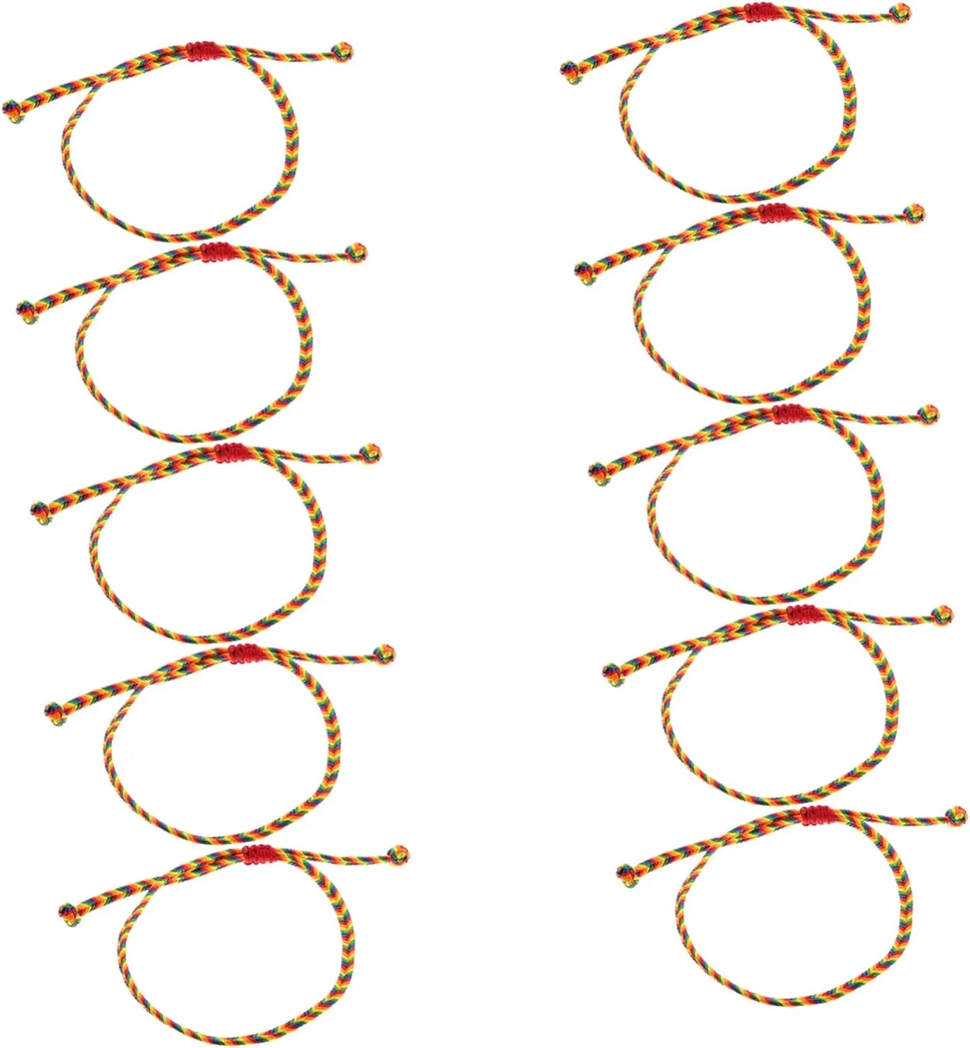Garneck Summer Handmade Braided Bracelets for Teens Beach Anklets Ethnic Jewelry Vibrant Wrist Bands for Girls