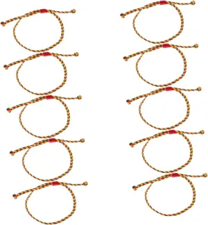 Garneck Summer Handmade Braided Bracelets for Teens Beach Anklets Ethnic Jewelry Vibrant Wrist Bands for Girls