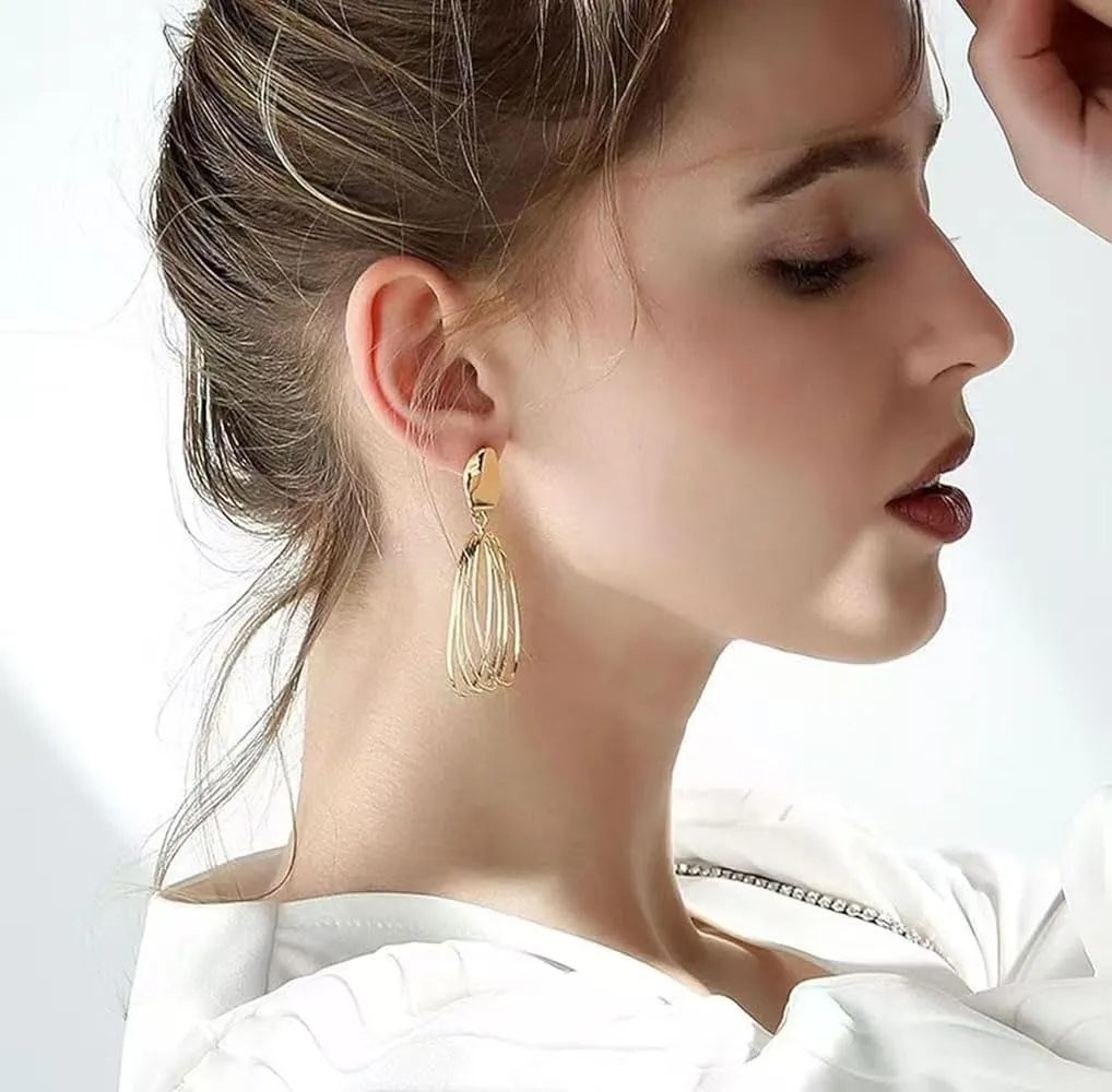 Gold Earrings For Women Lightweight Dangle Earrings Gold Statement Earrings Earrings For Women Trendy