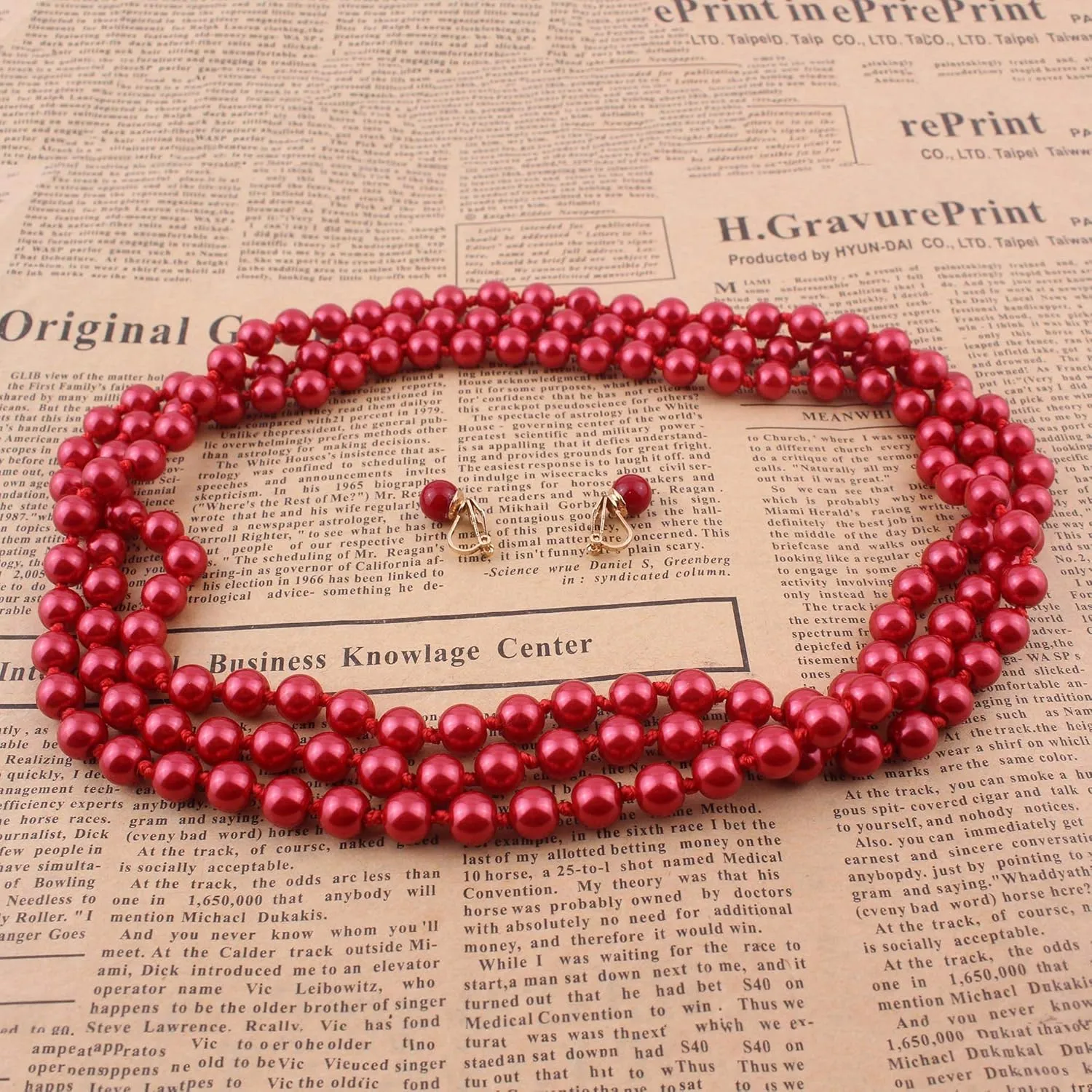 Handmade Faux Pearl Necklace and Clip on Earrings Jewelry Sets for Women Bib Choker Collar Necklace