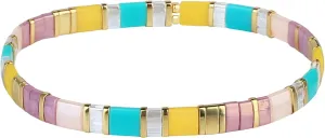 KELITCH Women Bracelets Colorful Tila Beads Stackable Stretch Friendship Bracelets