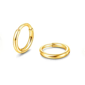 limerencia Small Hoop Earrings for Women, Hypoallergenic Titanium Huggie Hoop Earrings Set G23 Piercings Cartilage Earrings Set for Women Sensitive Ears (No stones Gold, 6mm)