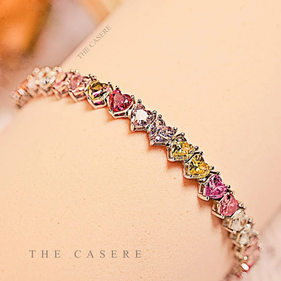 Luxury Brilliant Silver Bracelets | Heart shape bracelets | Flower Snowflake Shape Bracelets | Silver Jewelry | Party & Wedding Bracelet For Women