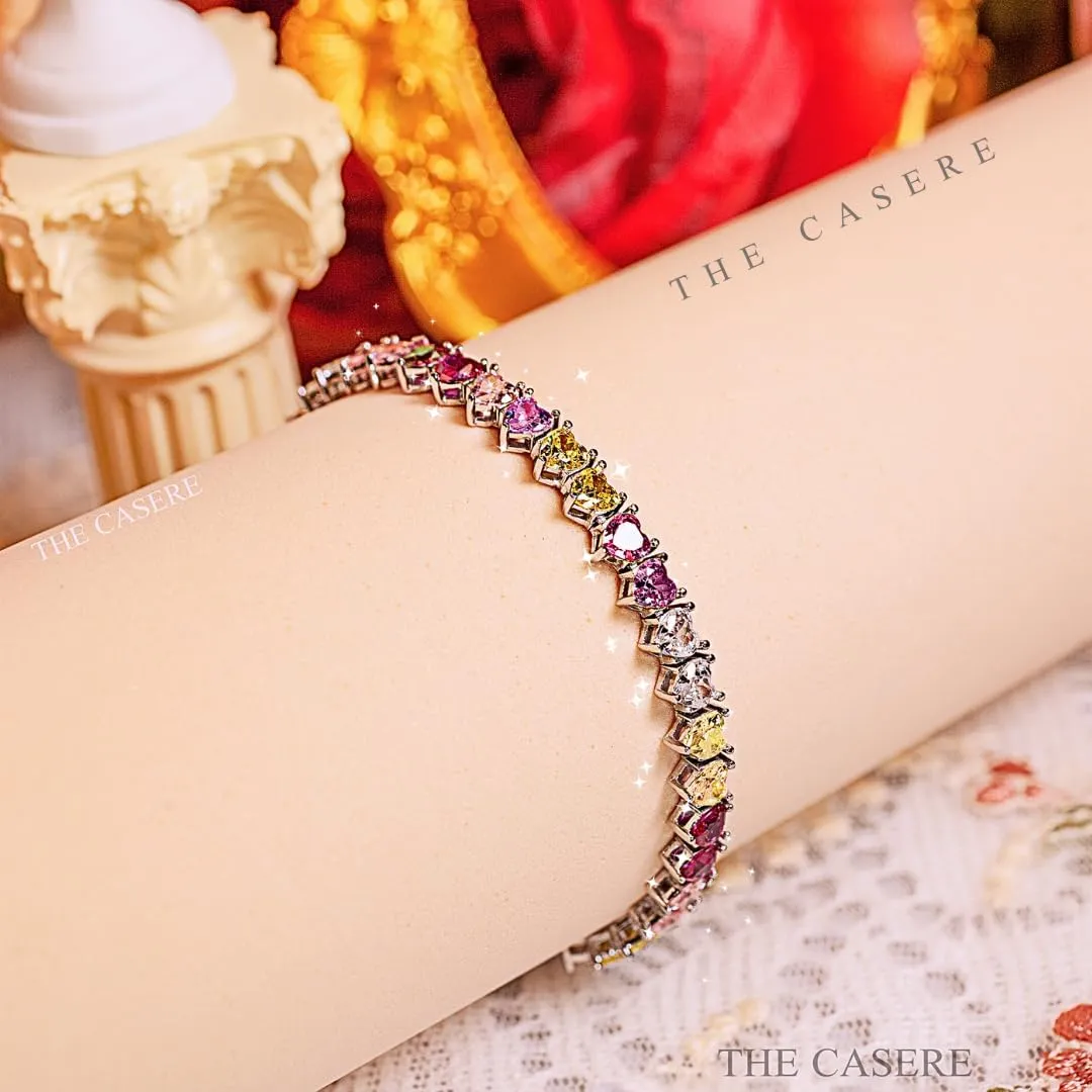 Luxury Brilliant Silver Bracelets | Heart shape bracelets | Flower Snowflake Shape Bracelets | Silver Jewelry | Party & Wedding Bracelet For Women