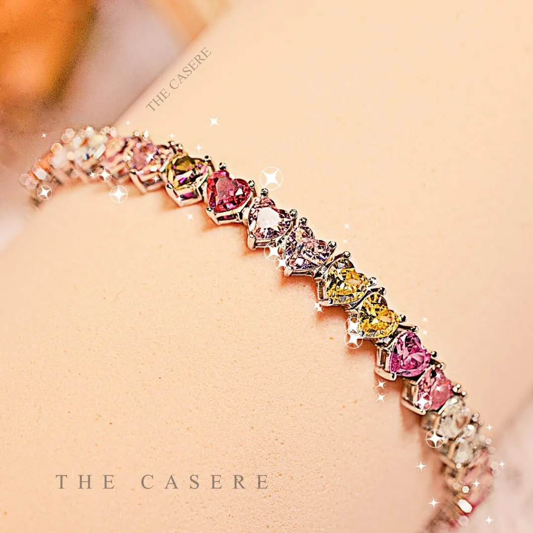 Luxury Brilliant Silver Bracelets | Heart shape bracelets | Flower Snowflake Shape Bracelets | Silver Jewelry | Party & Wedding Bracelet For Women