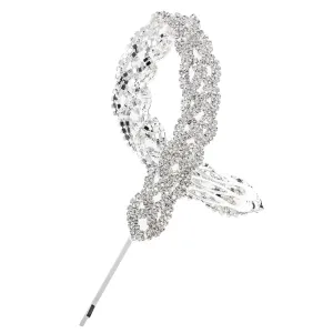 PartyKindom Rhinestone Braid Headband for Women Stylish Crystal Hair Clip Accessory for Weddings and Parties Unique Ponytail Hair Extension Chain for Stunning Looks