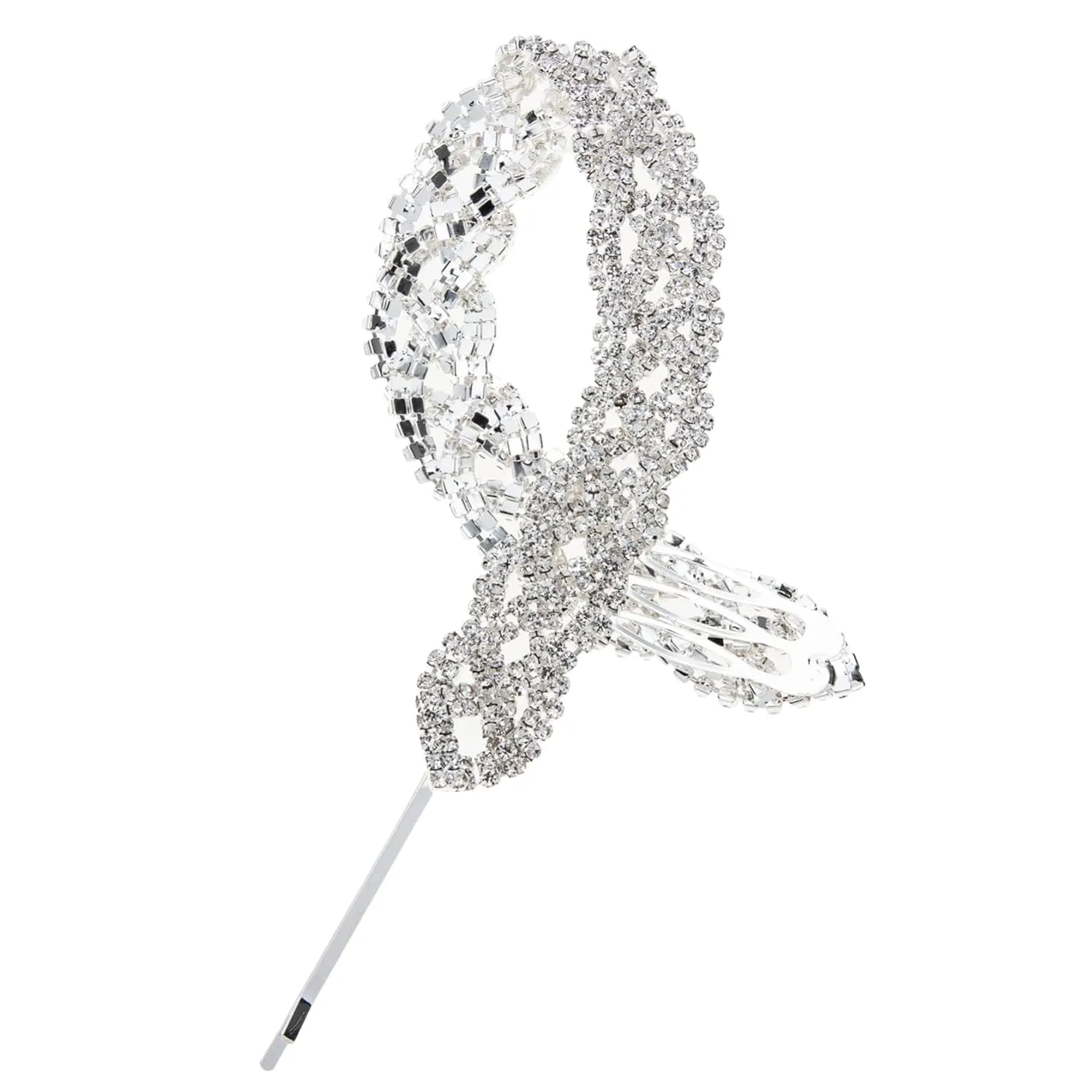 PartyKindom Rhinestone Braid Headband for Women Stylish Crystal Hair Clip Accessory for Weddings and Parties Unique Ponytail Hair Extension Chain for Stunning Looks