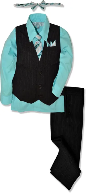 Pinstripe Boys Formal Dresswear Vest Set