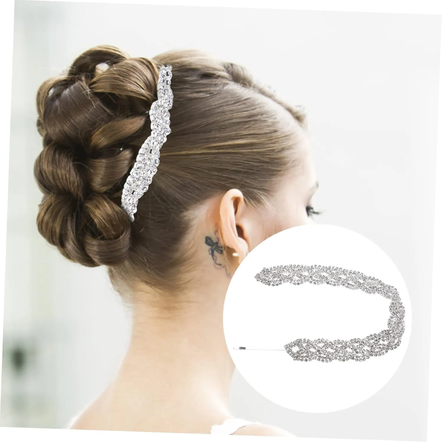 Rhinestone Braid Headband Elegant Crystal Hair Clip for Women Stylish Hair Accessory for Weddings and Parties Unique Braid Design Craftsmanship