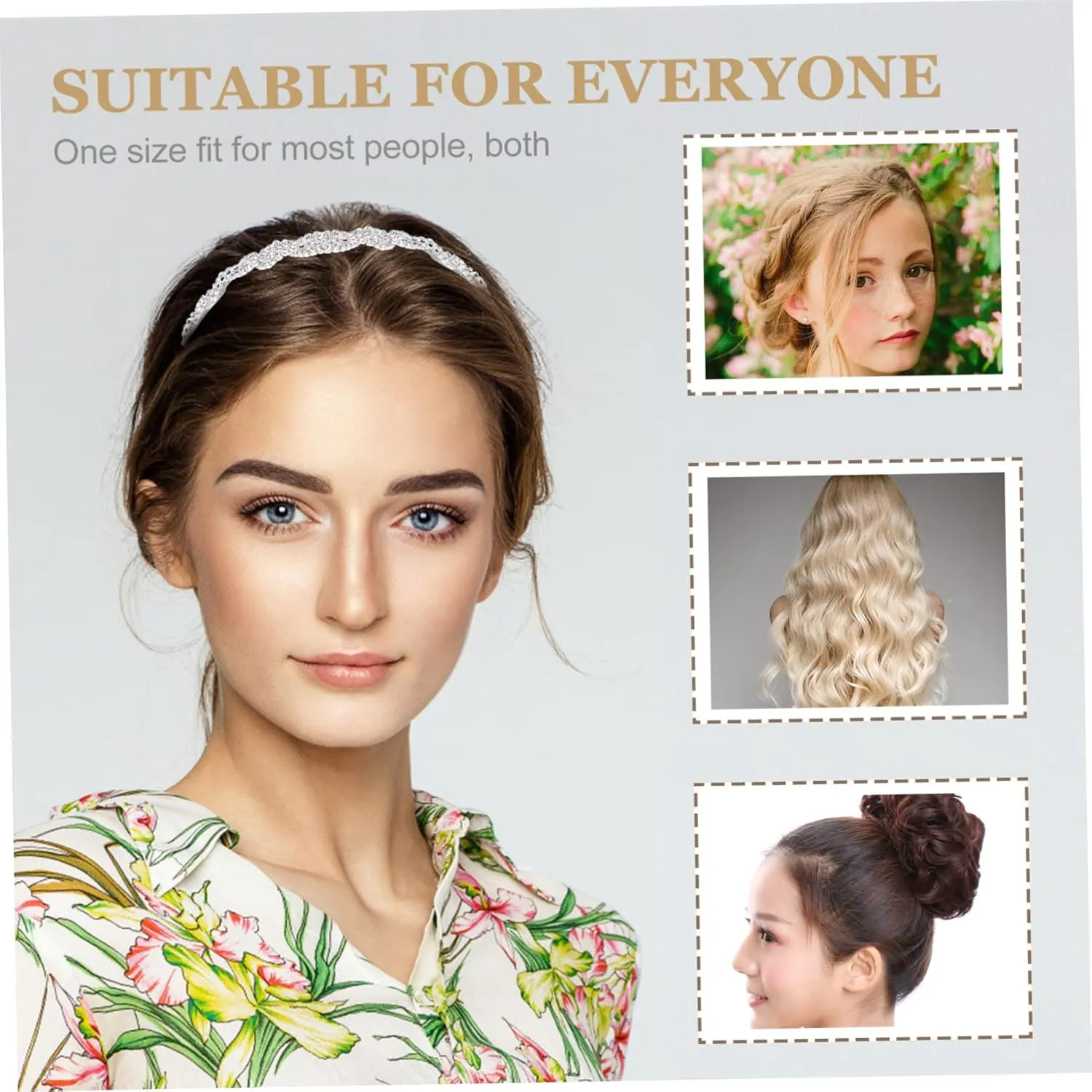Rhinestone Braid Headband Elegant Crystal Hair Clip for Women Stylish Hair Accessory for Weddings and Parties Unique Braid Design Craftsmanship