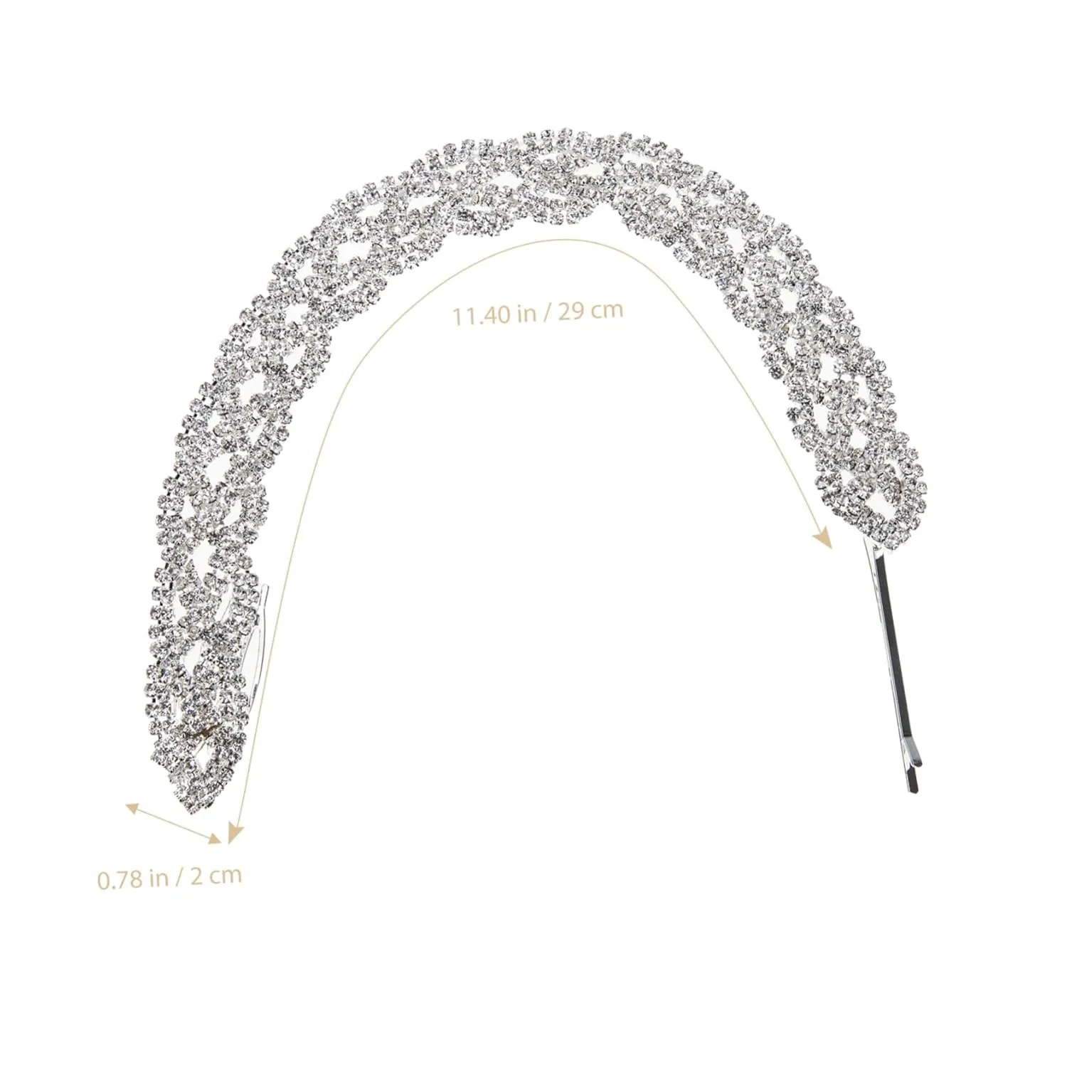 Rhinestone Braid Headband Elegant Crystal Hair Clip for Women Stylish Hair Accessory for Weddings and Parties Unique Braid Design Craftsmanship