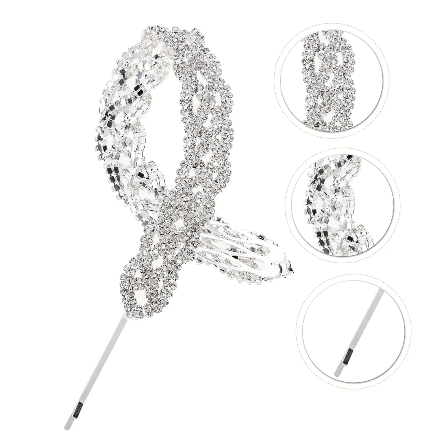 Rhinestone Braid Headband Elegant Crystal Hair Clip for Women Stylish Hair Accessory for Weddings and Parties Unique Braid Design Craftsmanship