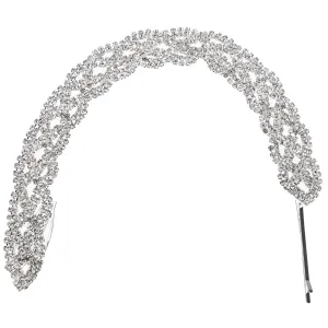 Rhinestone Braid Headband Elegant Crystal Hair Clip for Women Stylish Hair Accessory for Weddings and Parties Unique Braid Design Craftsmanship