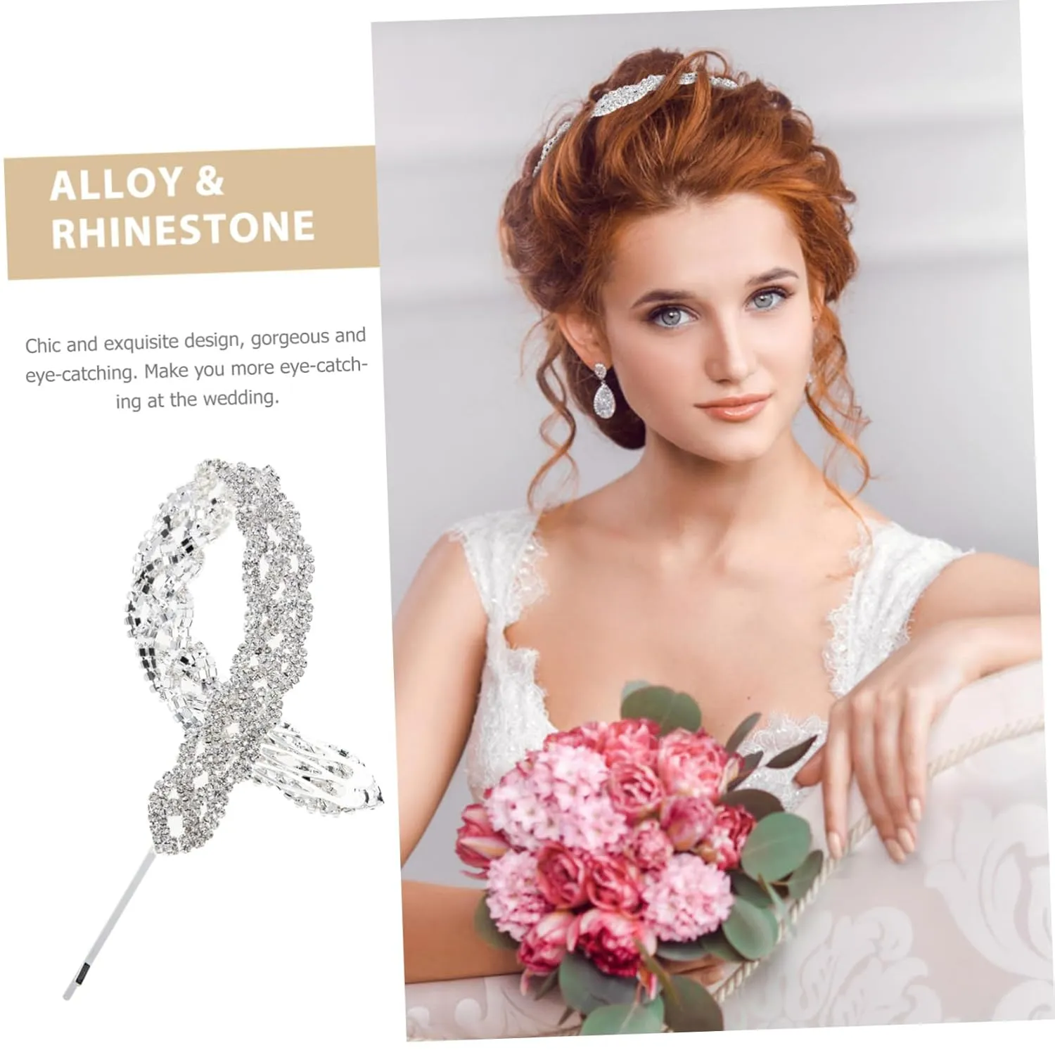 Rhinestone Braid Headband Elegant Crystal Hair Clip for Women Stylish Hair Accessory for Weddings and Parties Unique Braid Design Craftsmanship