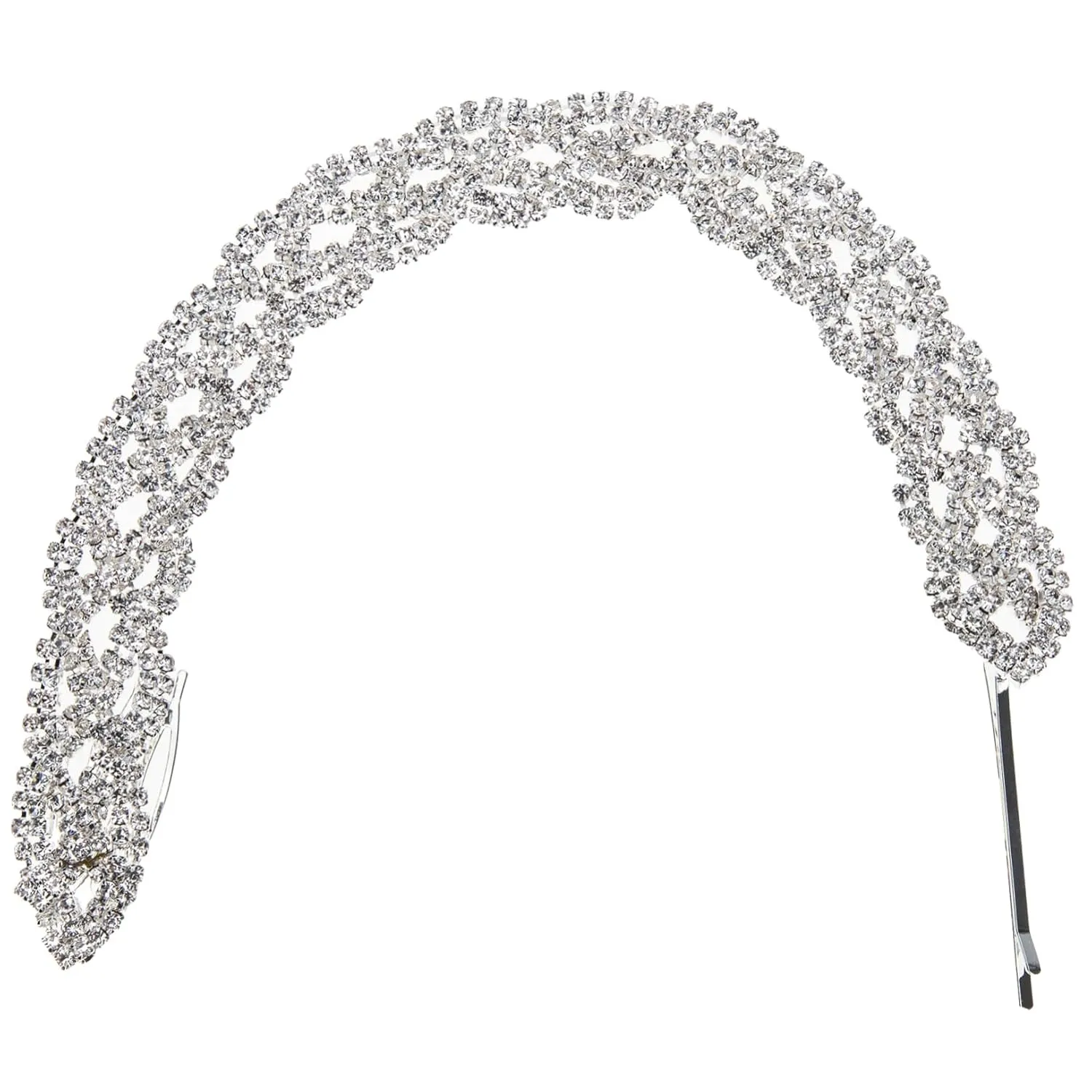 Rhinestone Braid Headband Elegant Crystal Hair Clip for Women Stylish Hair Accessory for Weddings and Parties Unique Braid Design Craftsmanship