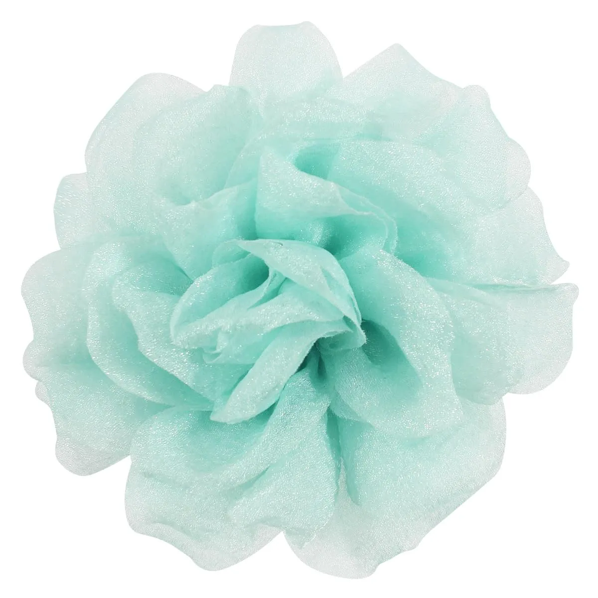 Rose Flower Brooch and Pin for Women With Hair Clip | Green Lapel Pin | Flower Hair Clip | Hat Pin, 4.3 Inches, Pale Green