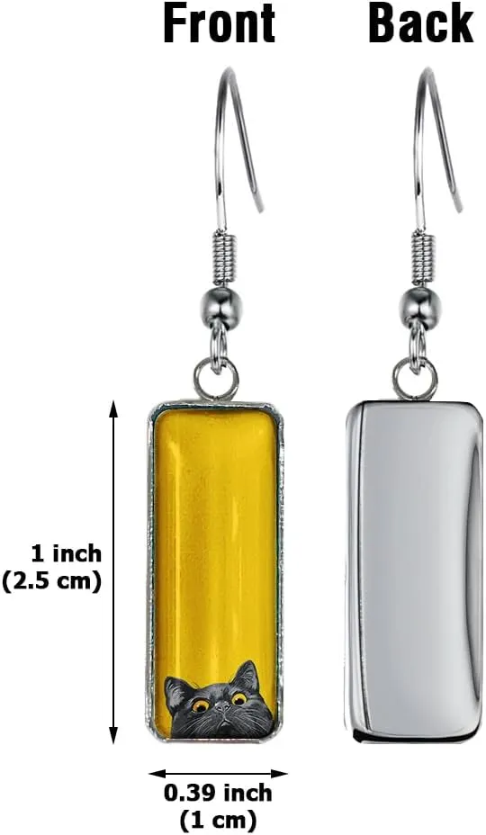 WIRESTER 5 Pairs Glass Rectangle Earrings Drop Dangle Earrings Fashion Jewelry Accessories For Women, Lovely Designs